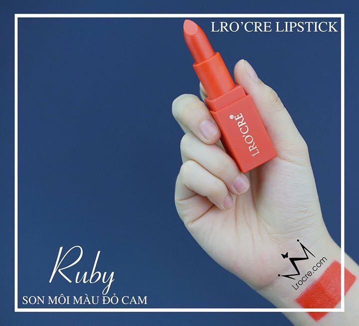 Son thỏi màu đỏ cam - ruby lro'cre