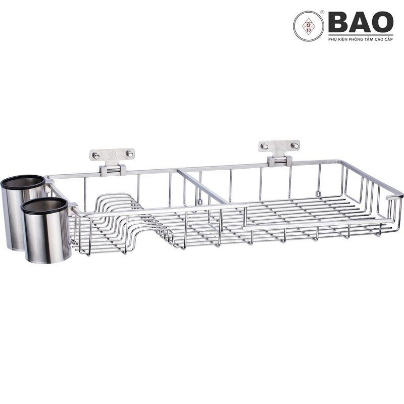 Kệ chén dĩa treo tường bao - vtl370 (inox 304