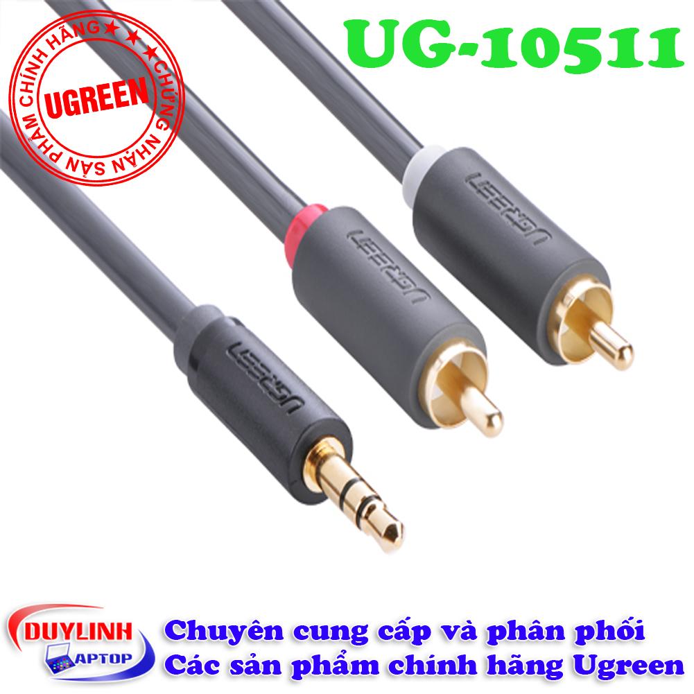 Dây av 3.5 ra 2 đầu rca ugreen 1.5m
