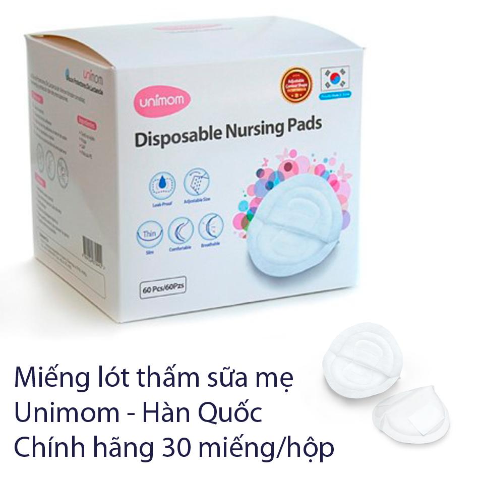 Miếng lót thấm sữa Mẹ dùng 1 lần Unimom Hàn Quốc thấm hút tự nhiên, mềm mại, hiệu quả