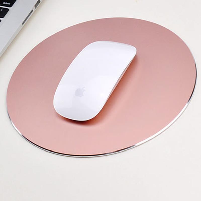 Giá Miếng lót chuột bằng hợp kim nhôm cao cấp - Thiết kế siêu mỏng trống trơn trượt (Hồng ánh kim)