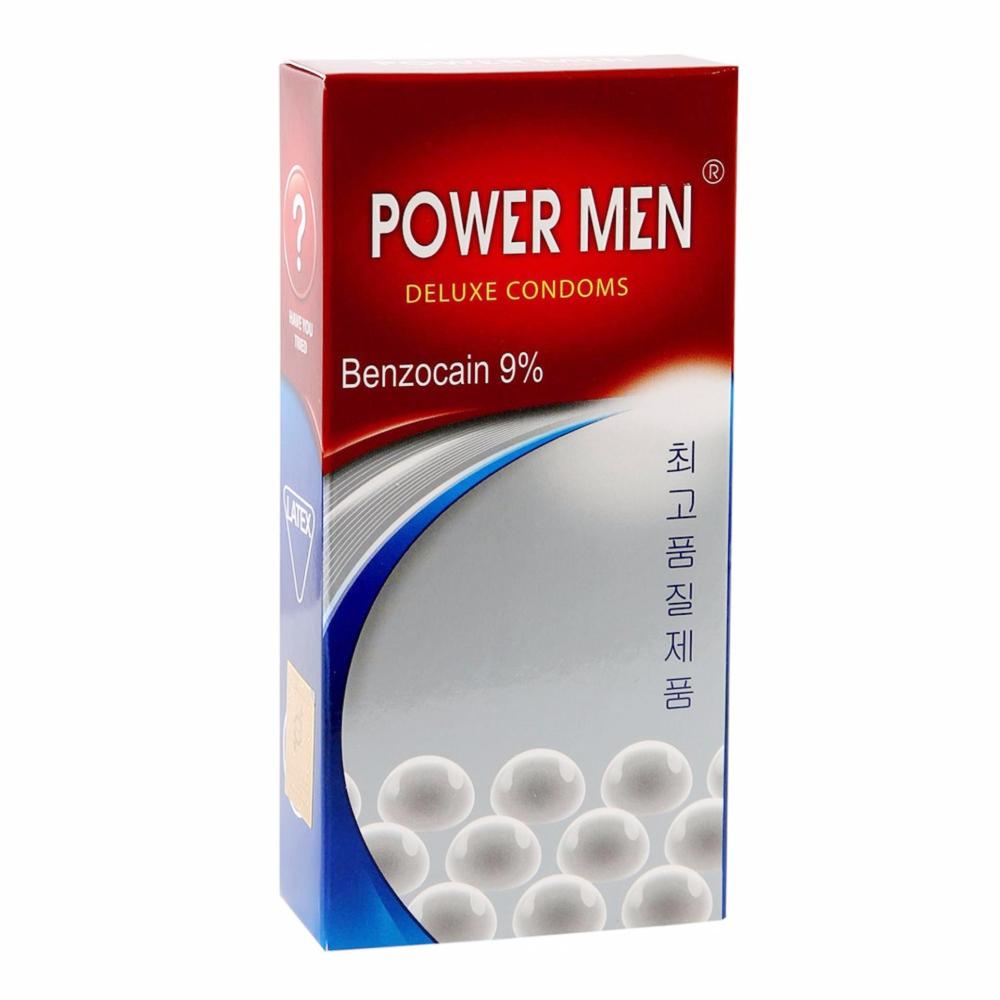 Bao cao su Bi chấm Gân Kéo dài Powermen Ngọc trai trị xuất tinh sớm x 12 cái