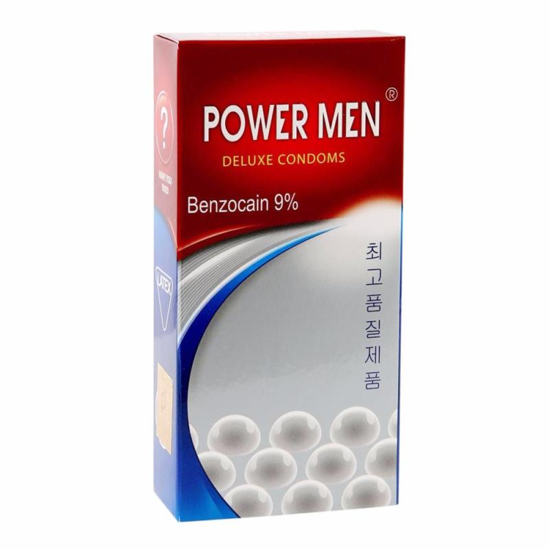Bao cao su Bi chấm Gân Kéo dài Powermen Ngọc trai trị xuất tinh sớm x 12 cái