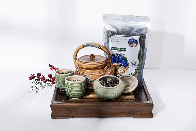 Trà hoa đậu biếc sấy khô Hai Lúa 1kg