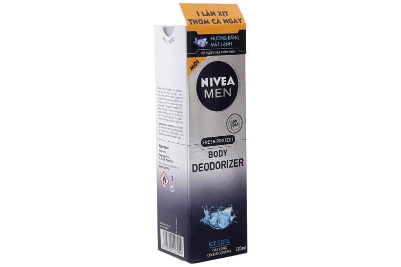 Xịt khử mùi toàn thân Nivea Men hương Băng mát lạnh Không gas 120ml (Ice Cool) tốt nhất