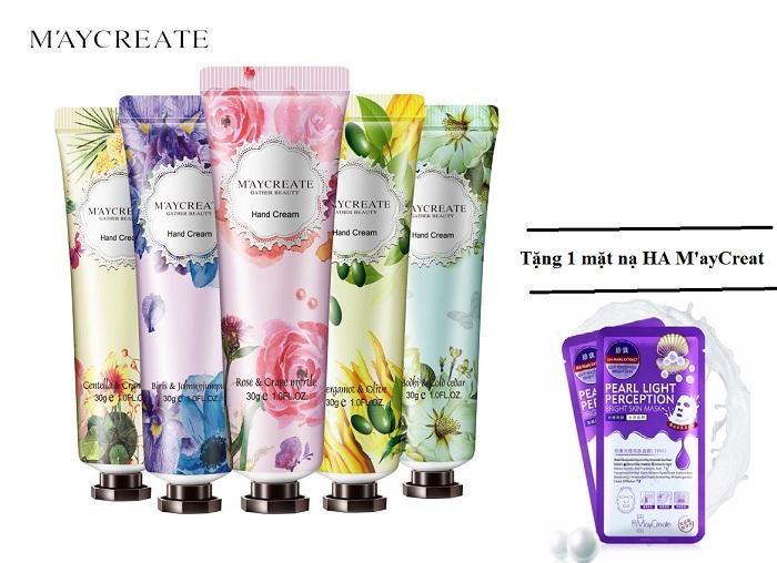 Bộ 5 kem dưỡng da tay MayCreat + Tặng 1 mask HA