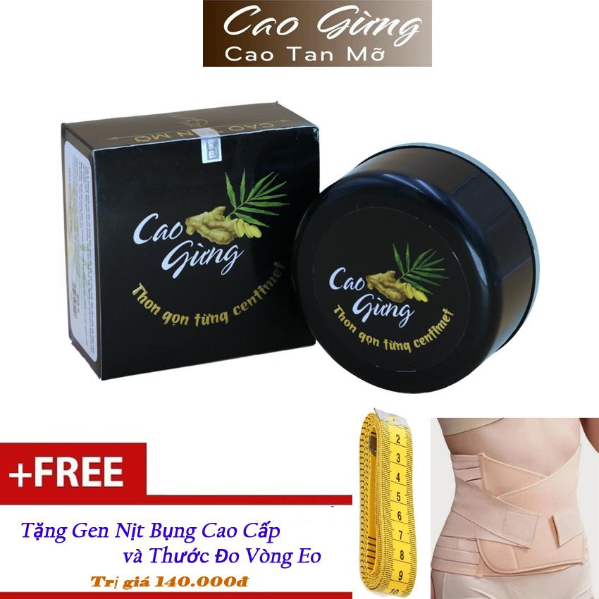 Cao Gừng tan mỡ Gold Linh Sam (200g) + Tặng Đai Nịt Bụng Định Hình Cao Cấp và Thước Đo Vòng Eo