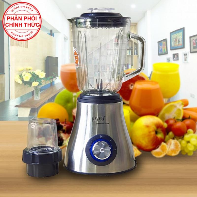 Giá bán Máy xay sinh tố, xay thịt cá, xay gia vị, xay thực phẩm đa năng, lưỡi dao kép bằng inox 304, công suất 350W HAYASA HA-0183 - Hãng phân phối chính thức