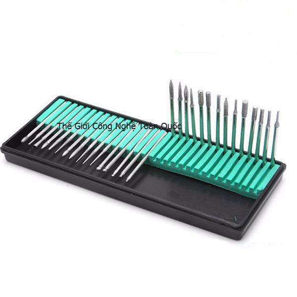 Bộ 30 mũi mài khắc chân 3mm dùng cho máy khoan mài mini