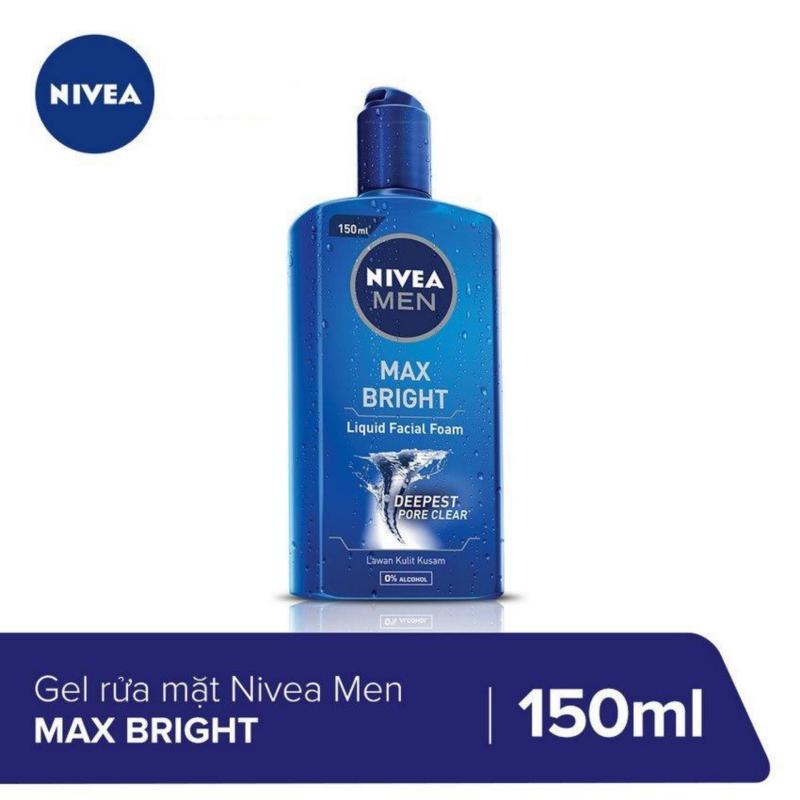 Gel Rửa Mặt Nivea Men Max Bright 150ml _ 83976 nhập khẩu