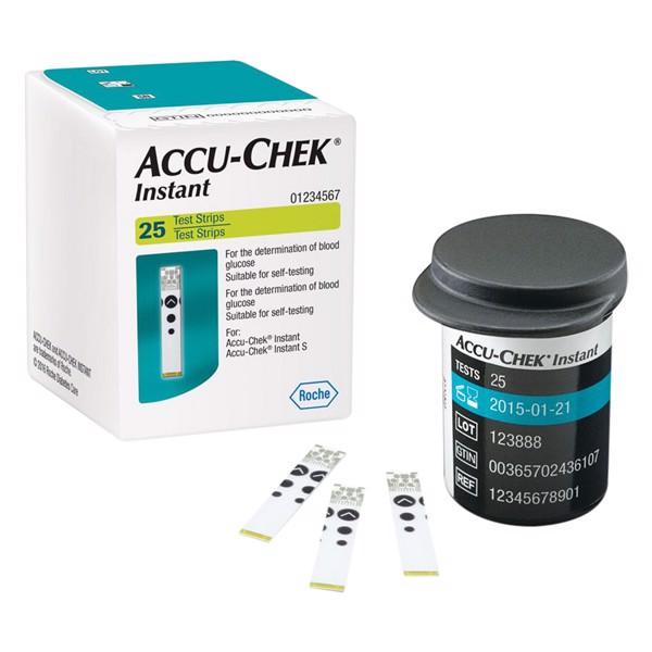 [HCM]Que Thử Đường Huyết Máy Accu-chek Instant - Hộp 25 que
