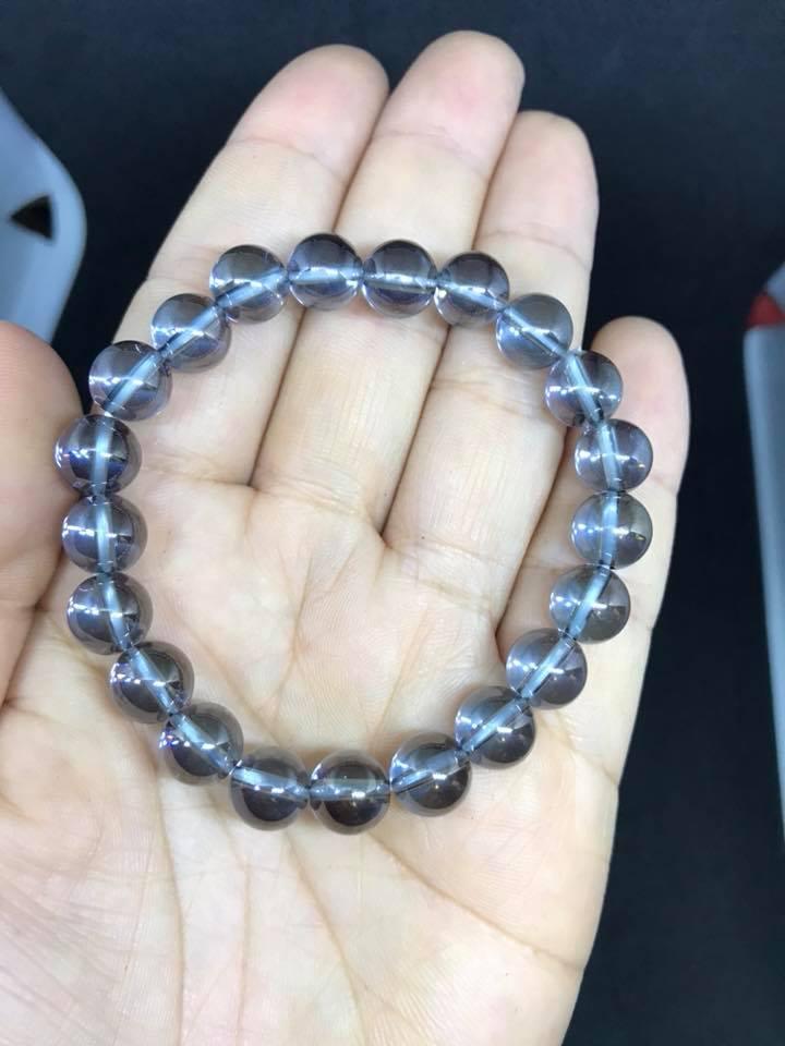 Vòng tay thạch anh khói thiên nhiên 8ly