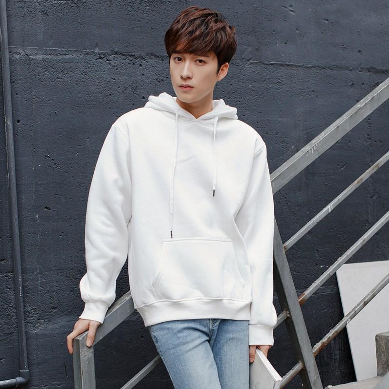 Áo hoodie nam trơn 1 màu dày dặn - hd05 trắng