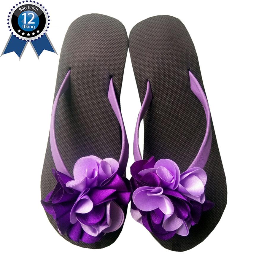 DÉP KẸP HOA MẪU ĐƠN TÍM 7CM TK SHOPPING HÀNG TỐT
