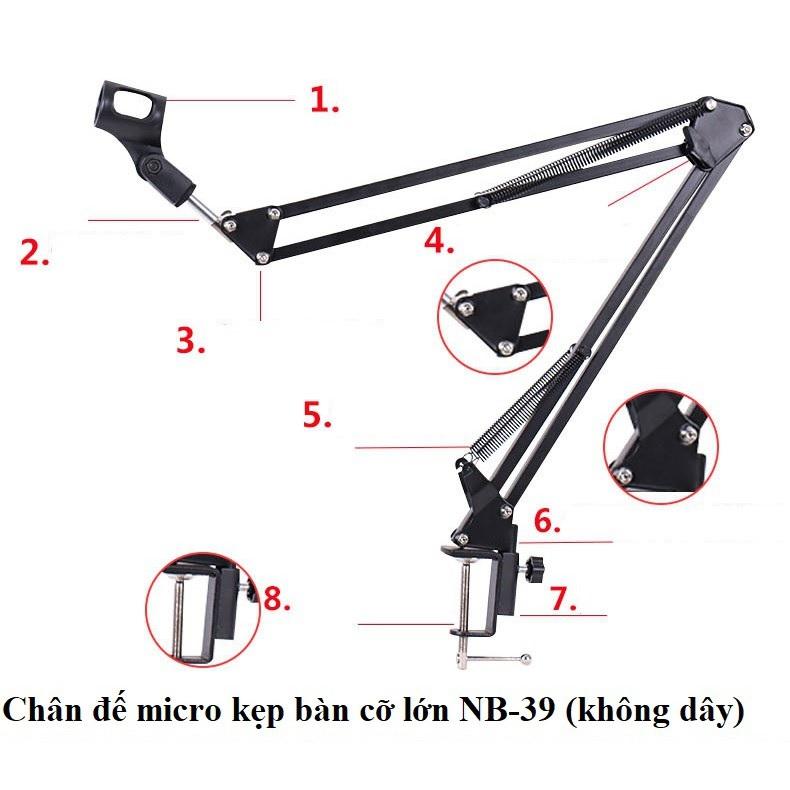 Chân micro nb39 kẹp bàn cỡ lớn nb-39 remach rẻ mà chất
