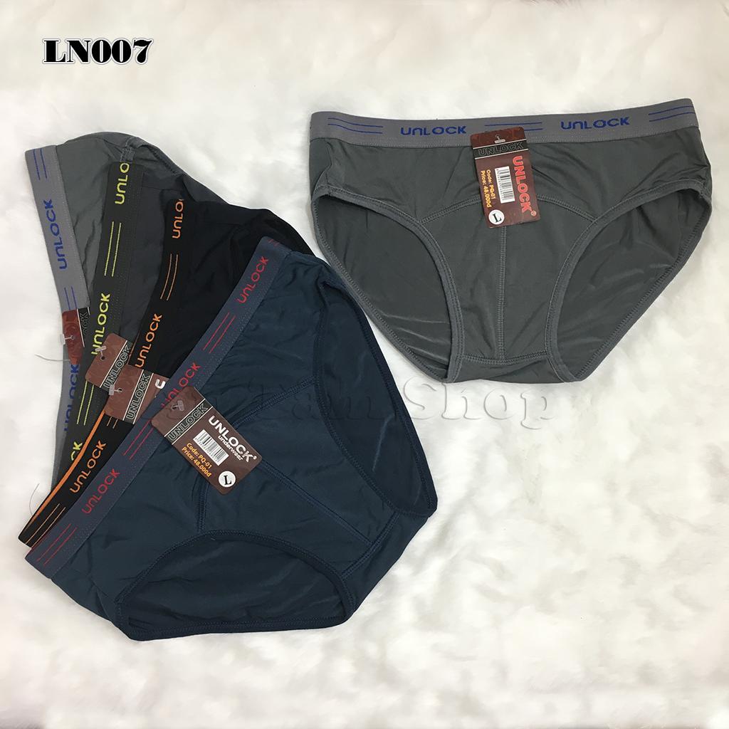 [HCM]10 Quần lót tam giác nam Unlock - Lưng bản nhỏ - Thun lạnh cao cấp
