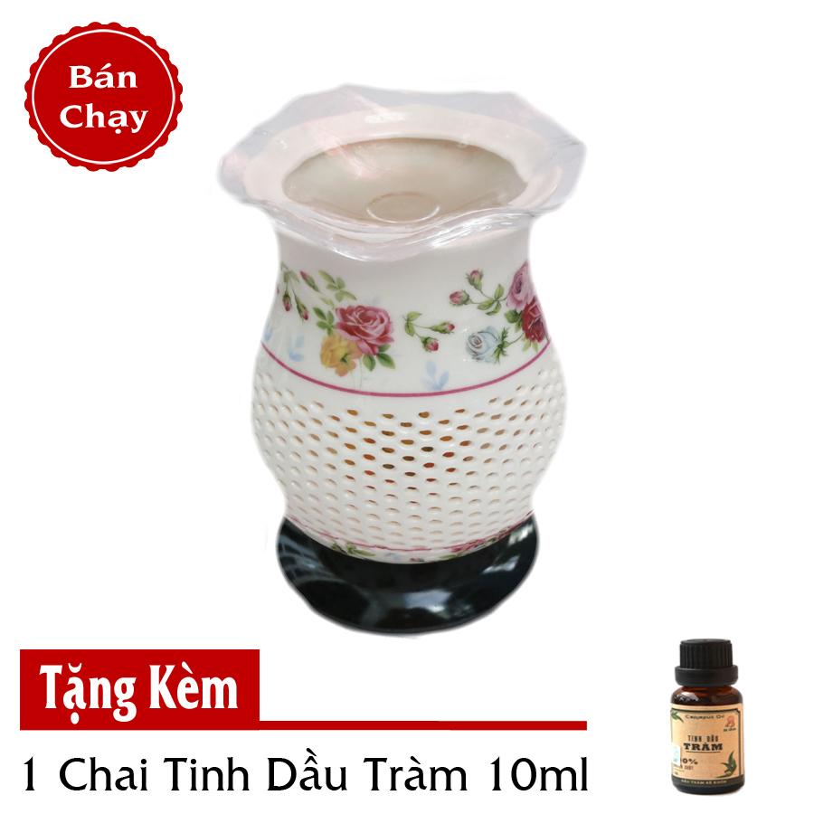 Combo đèn xông tinh dầu xứ cao cấp dxx3 + tinh dầu tràm 10ml