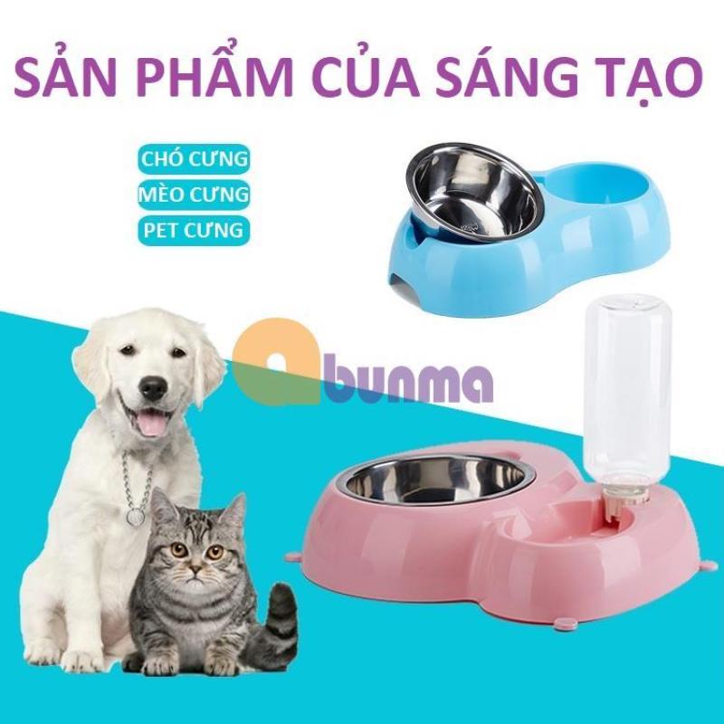 Khay ăn và uống nước bán tự động cho Pet ( Chó, mèo) MPD-02, Máng ăn uống, bát ăn cho chó mèo - Cao cấp - Hồng