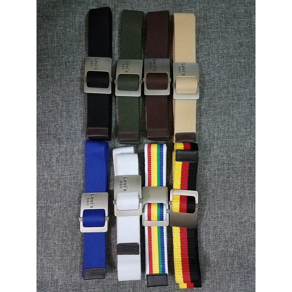 Dây nịt vải thời trang cá tính phối màu đẹp hình chụp thật