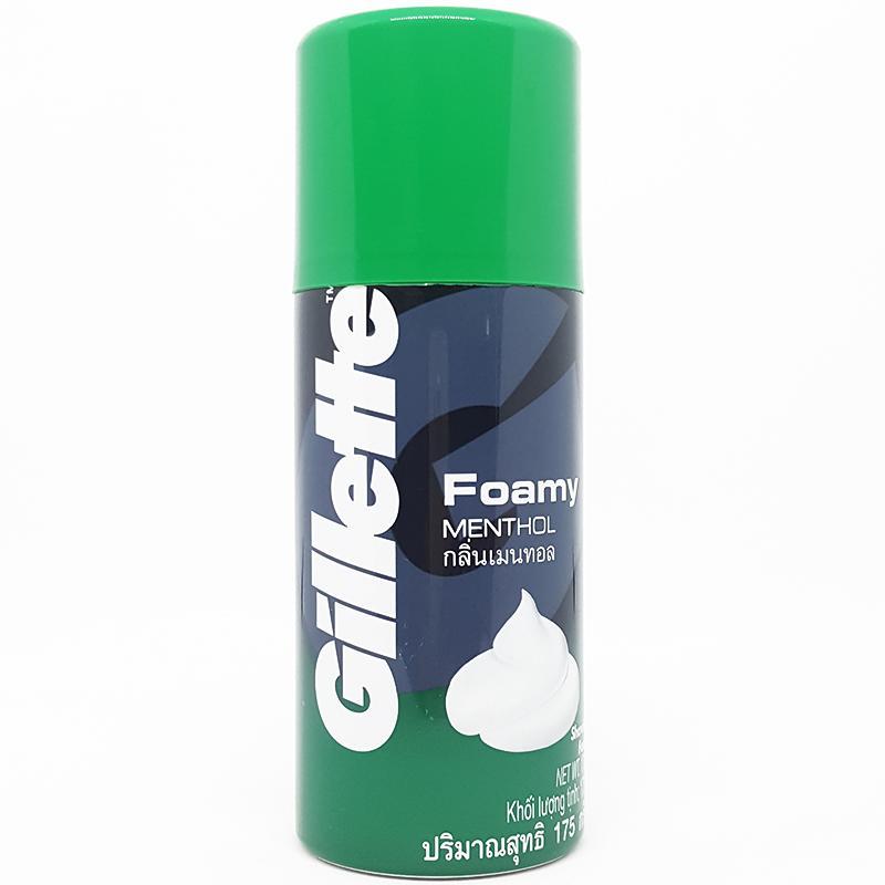 Bọt cạo râu hương bạc hà Gillette Foamy Menthol chai 175ml