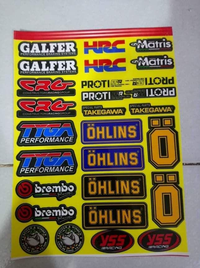 Tem tấm logo dán xe máy trọn bộ