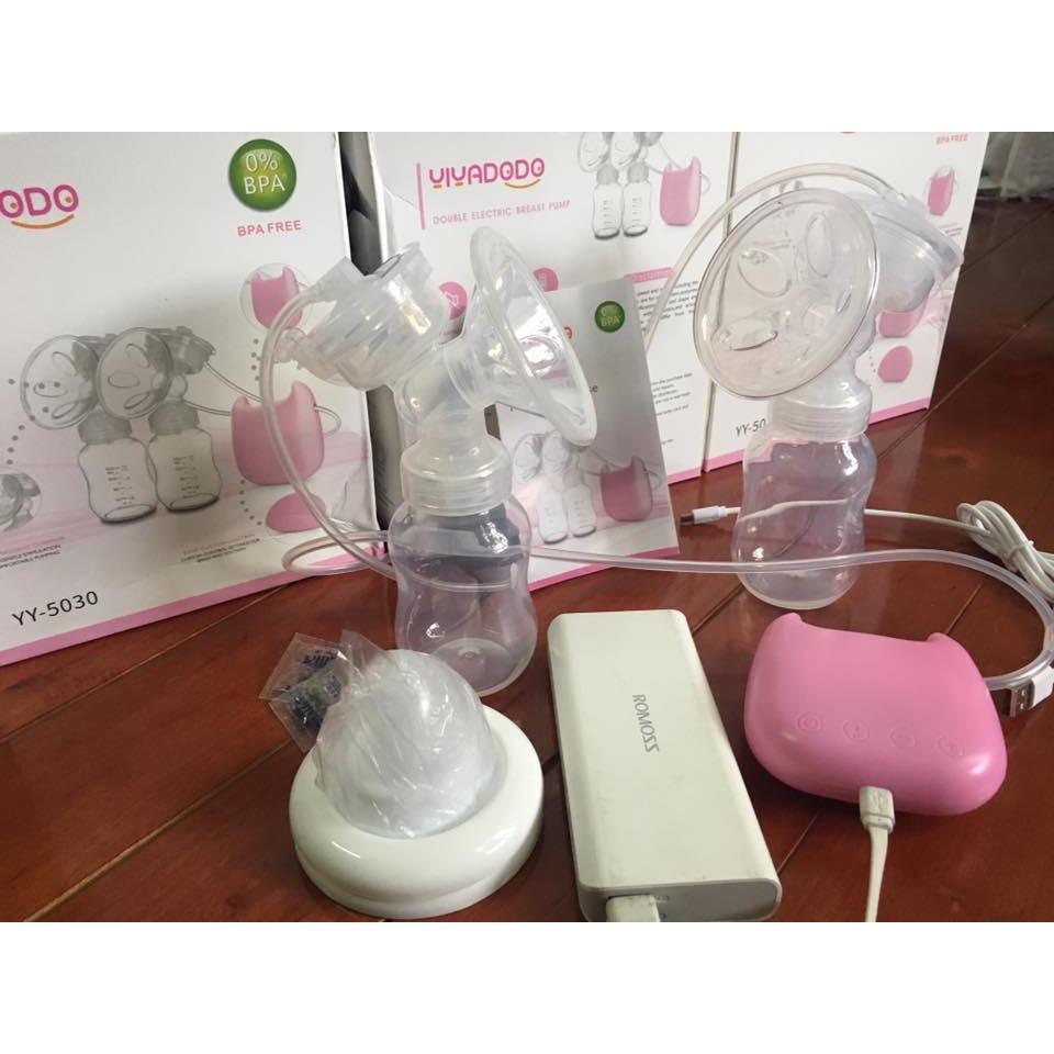 [Tặng 2 Phễu Silicone + Núm Ty] Máy hút sữa điện đôi Yado mát xa kích sữa