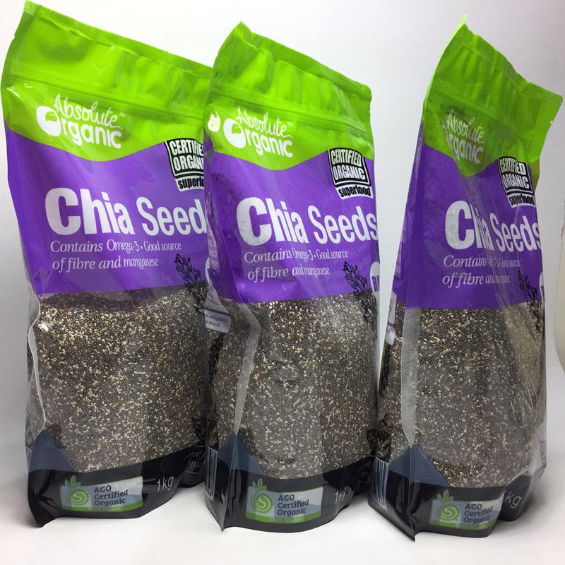 [HCM][Giá sỉ] 5 Túi 1kg Hạt chia Organic Chia Seeds Australia màu tím