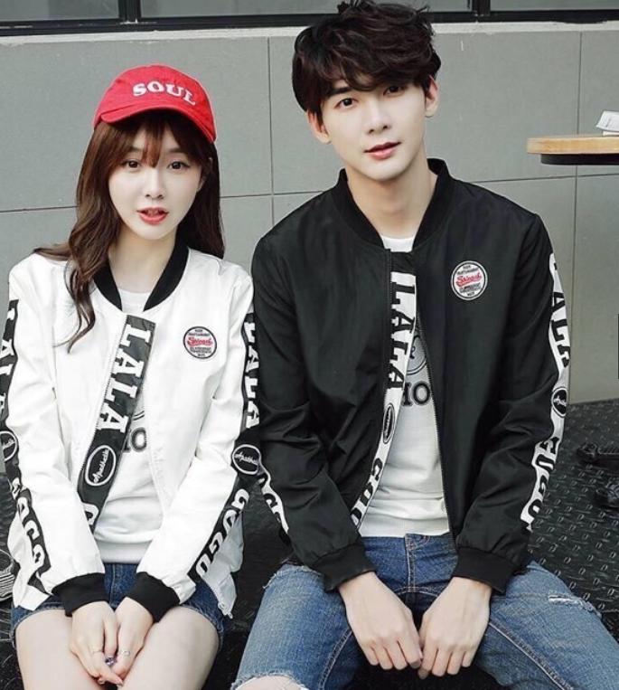 [HCM]Áo khoác kaki 2 lop LA LA GO GO cute nam nữ căp đôi mặc được