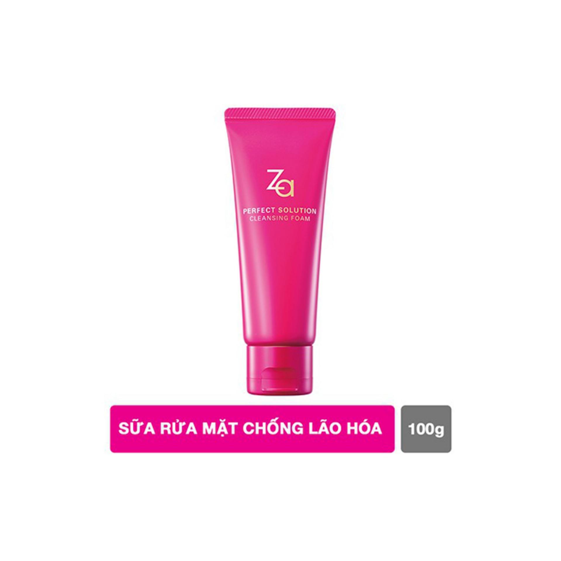 Sữa rửa mặt chống lão hóa ZA Perfect Solution Cleansing Foam 100g (tuýp đỏ) (code 40361)