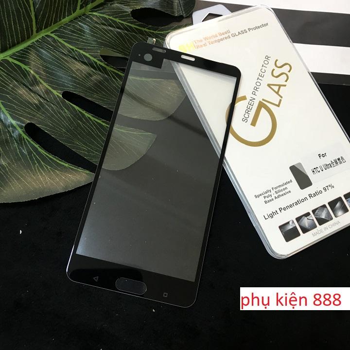 Miếng dán kính cường lực cho htc u ultra full màn glass cl203