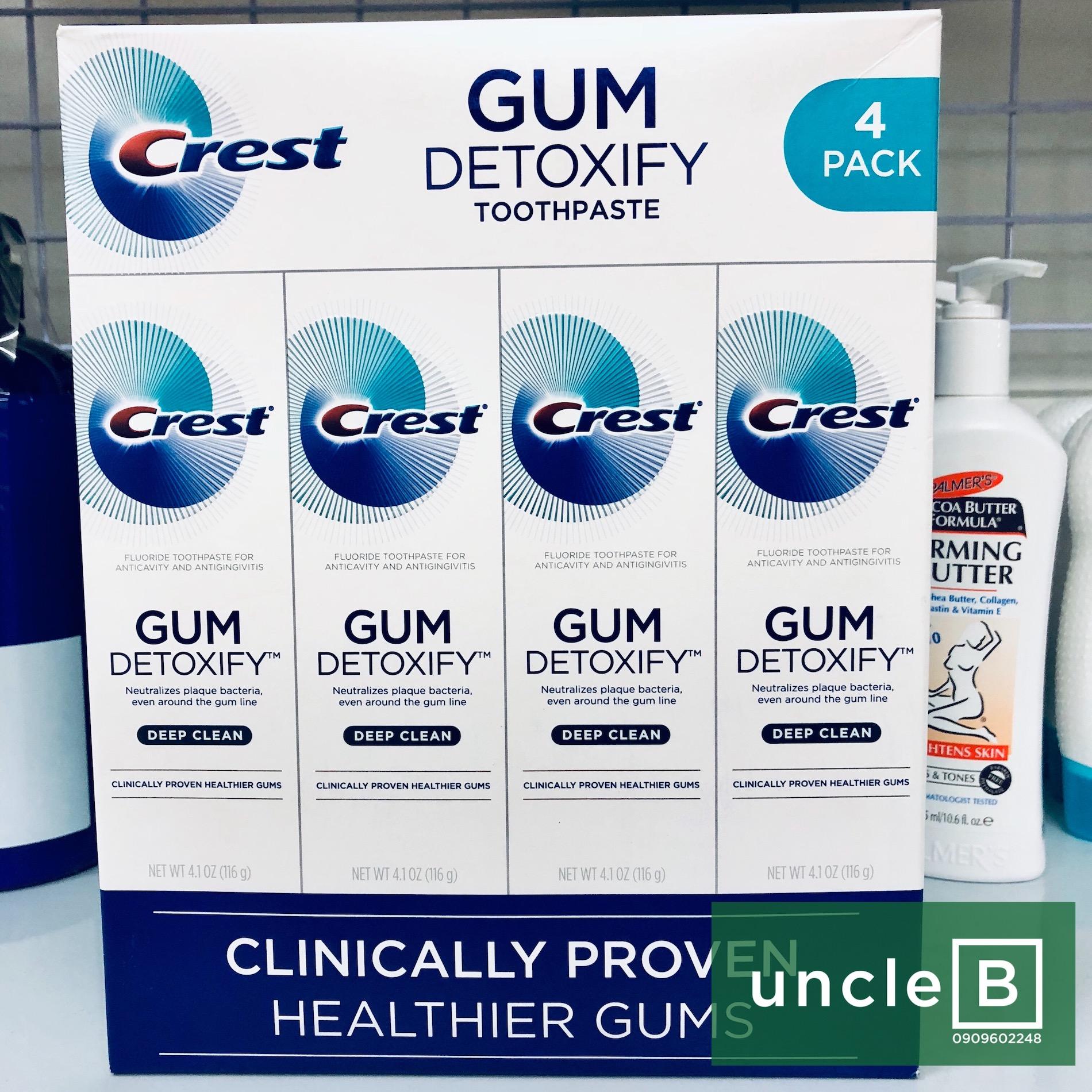 Kem đánh răng crest gum detoxify deep clean