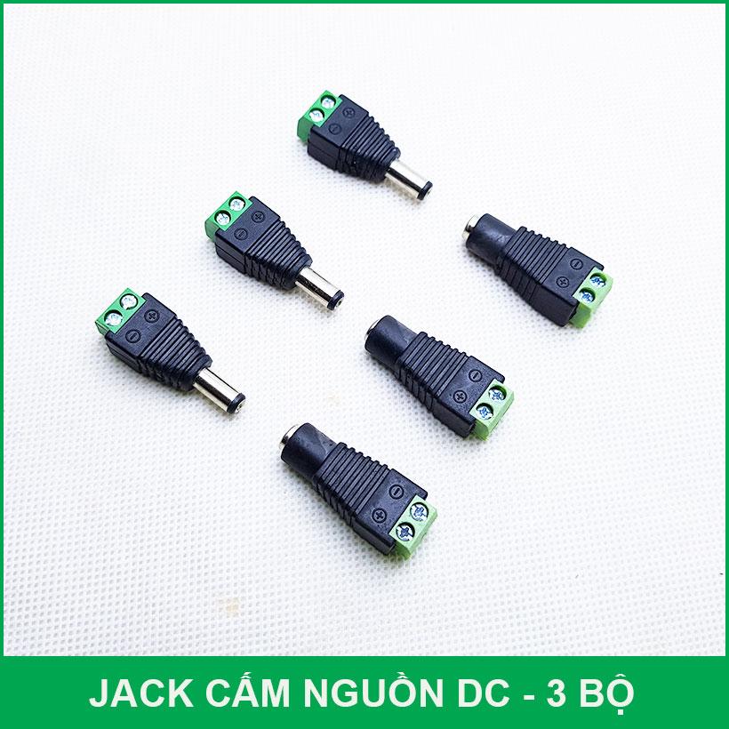 [HCM]Jack cấm nguồn điện DC đực cái - 3 bộ đưc cái