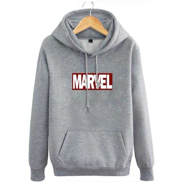 Áo hoodie thu đông marr.vel xám