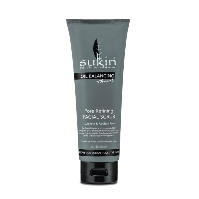 Kem tẩy tế bào chết cân bằng dầu Sukin Oil Balacing Plus Charcoal Pore Refining Facial Scrub 125ml nhập khẩu