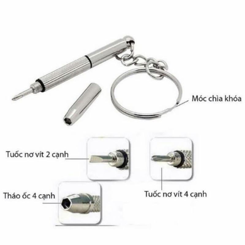 Móc Khóa Tua Vít đa năng sửa chữa kính, đồng hồ, điện thoại vv...