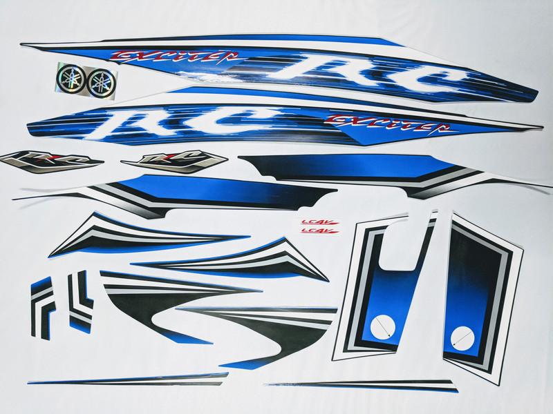 Bộ tem dán xe máy xe Exciter 135 đời 2010, tem cao cấp (màu xanh dương)