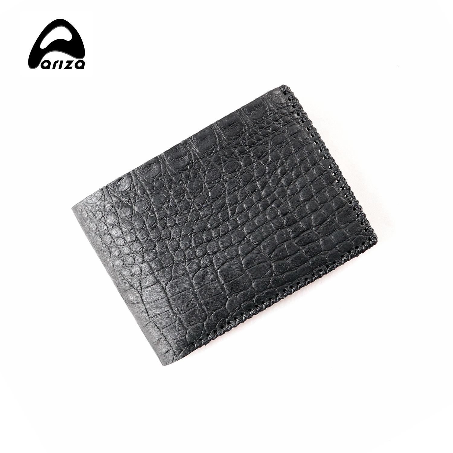 Ví bóp nam da bò thật vân cá sấu handmade Ariza