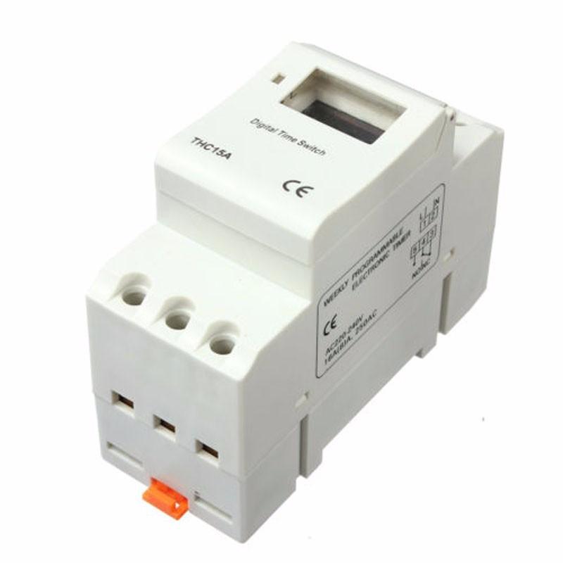Công tắc hẹn giờ THC15A 16A 220V lắp ray cài tủ điện, công tắc hẹn giờ cao cấp, điều chỉnh thời gian hẹn giờ chuẩn xác