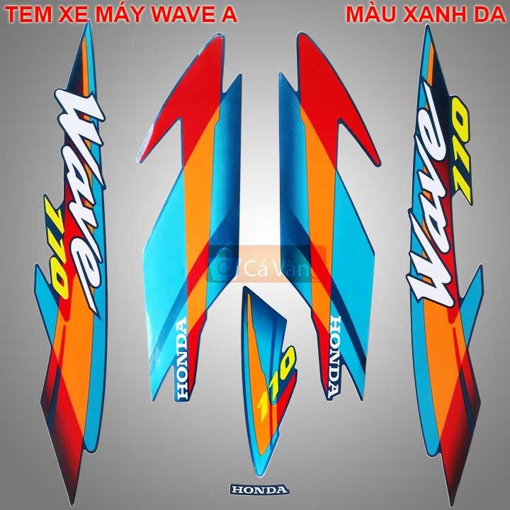 Tem xe wave a 110 loại tốt tem xịn - màu xanh da
