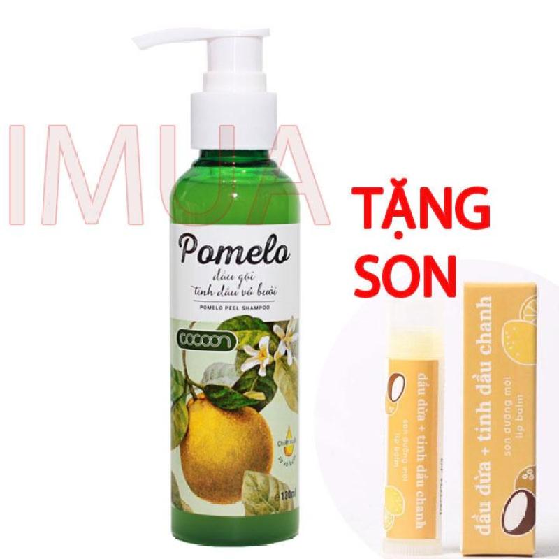Dầu gội vỏ bưởi Pomelo Cocoon 130ml giúp ngăn rụng tóc Tặng son môi