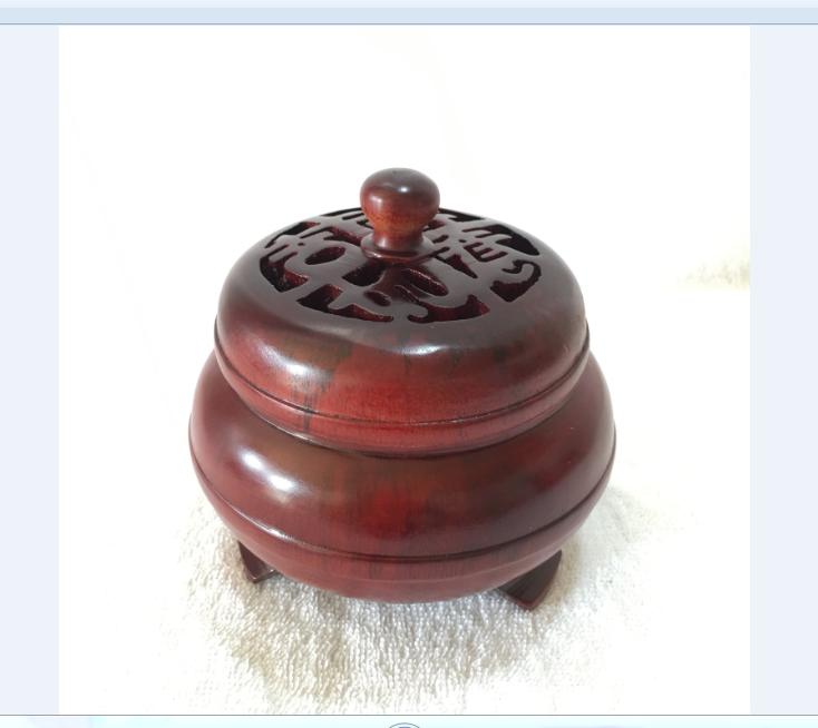 LƯ HƯƠNG XÔNG TRẦM BẰNG GỖ HƯƠNG CHUẨN SIZE 13CM - ẢNH THẬT