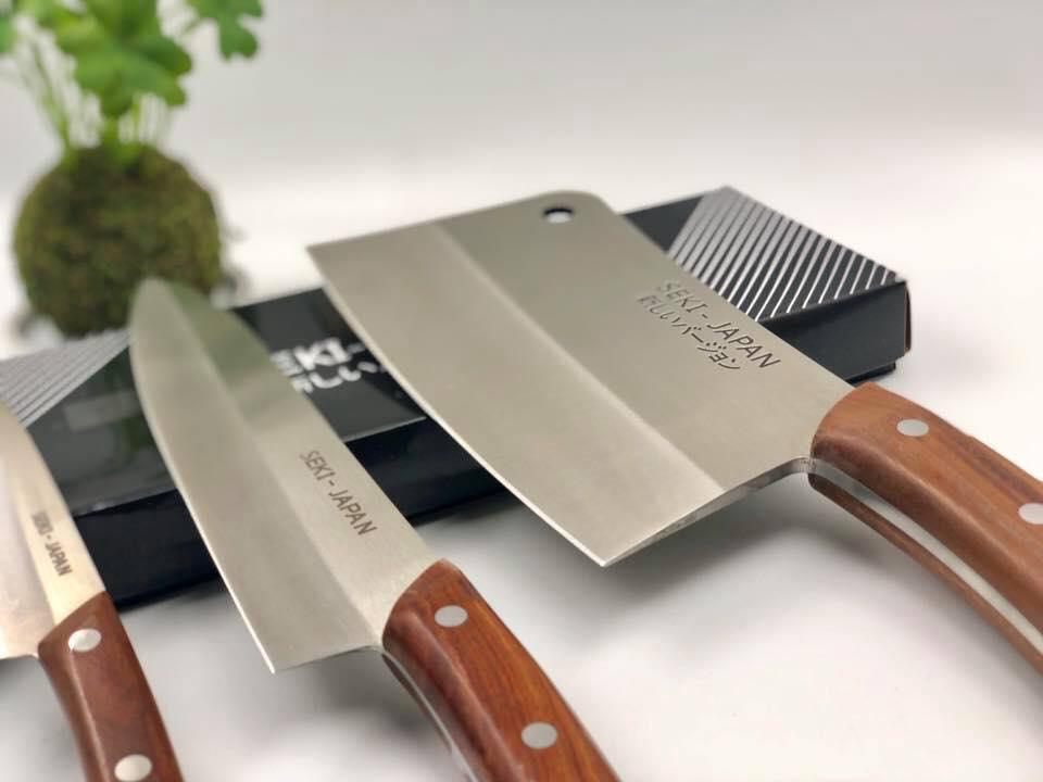 Bộ Dao Seki nội địa Nhật bản (Dao chặt, dao tháu, dao gọt hoa quả)