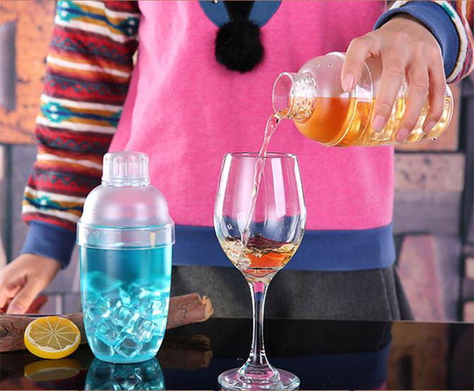 Bình lắc cocktail shaker 530ml nhựa pha chế trà sữa , cocktail , cafe