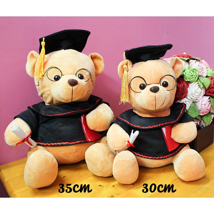 [HCM]GẤU BÔNG TỐT NGHIỆP CỬ NHÂN (35cm) + KÈM TÚI QUÀ
