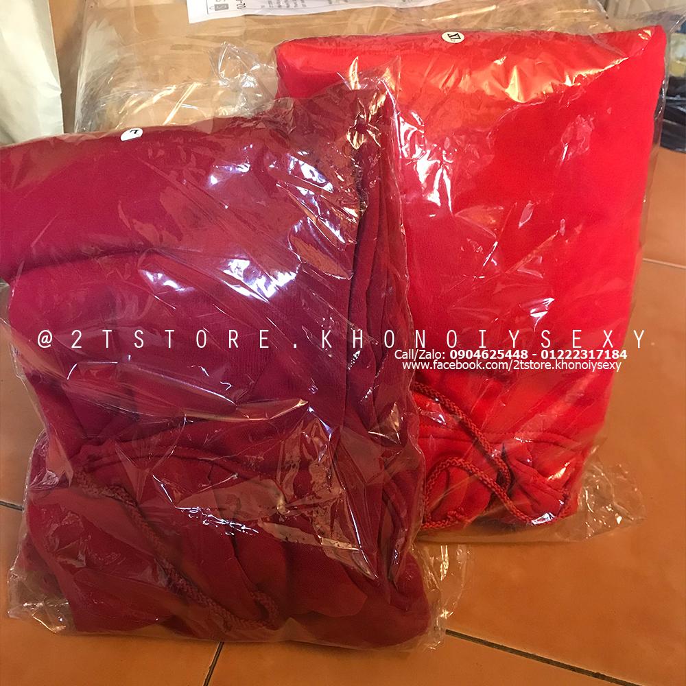 2T STORE ÁO KHOÁC HOODIE NỈ CÓ NÓN TRƠN MÀU ĐỎ 2TAKN08001-27.jpg