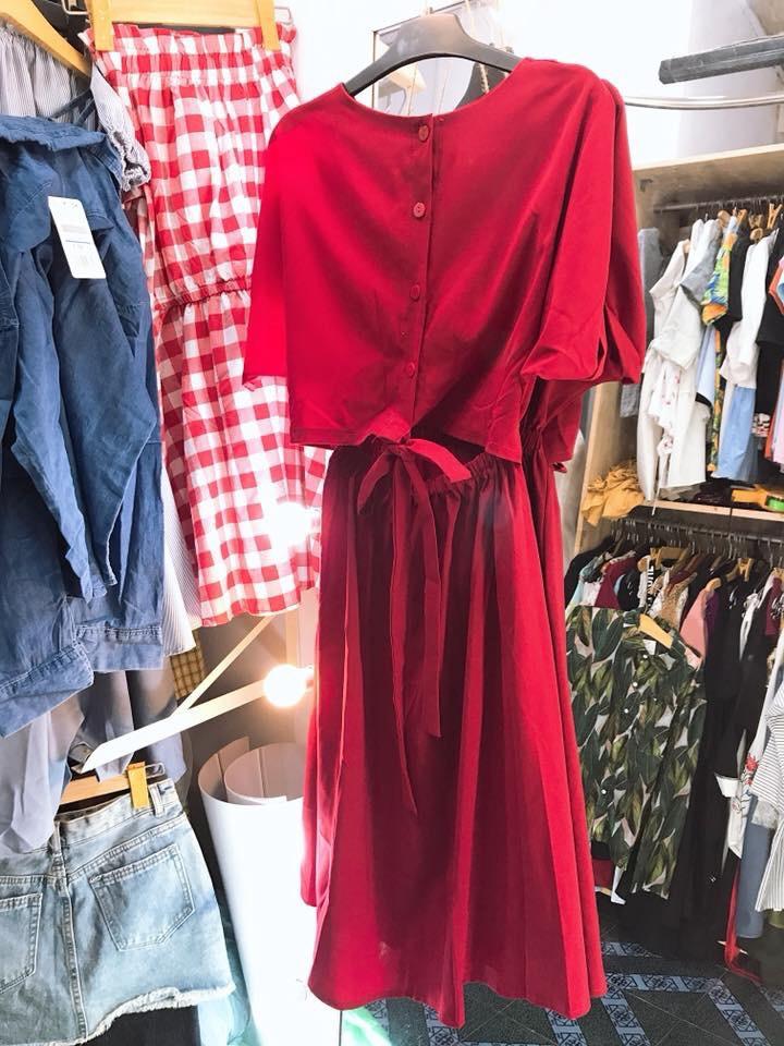 Đầm maxi cách điệu thắt nơ lưng