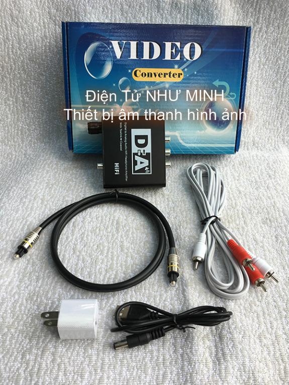 [HCM]Hộp chuyển đổi tiếng từ TV ra âm ly loại tốt có điều chỉnh - Optical - Coaxial to RCA to Ampli karaok