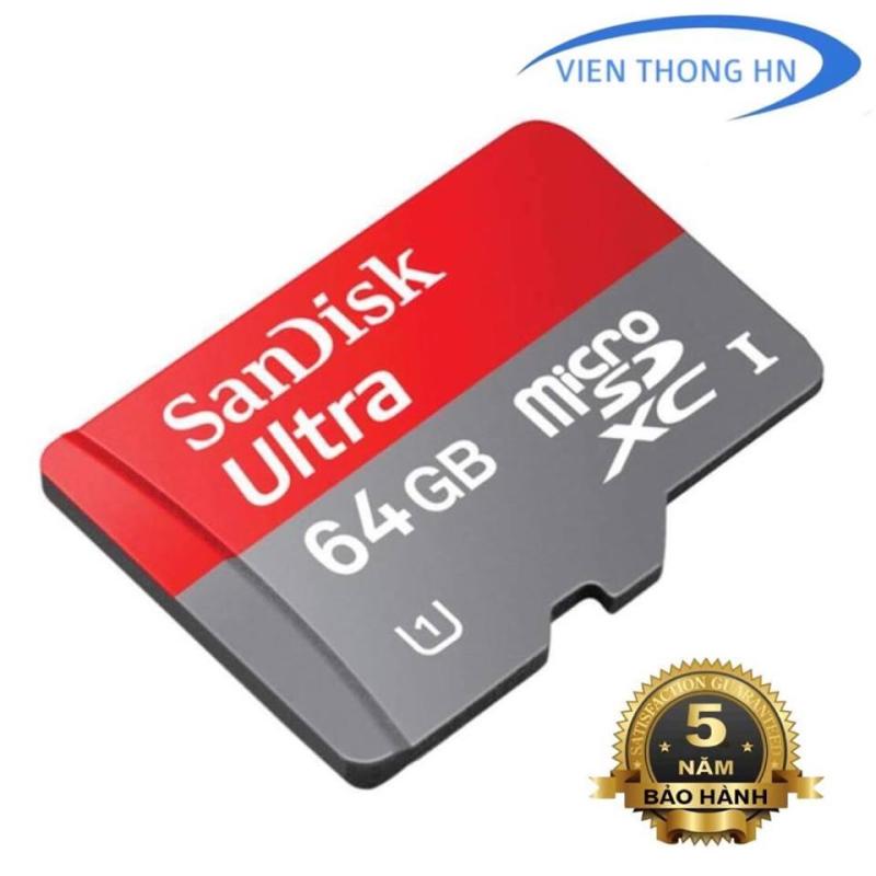 Thẻ nhớ MicroSDHC SanDisk Ultra 64GB Class 10 kèm adapter