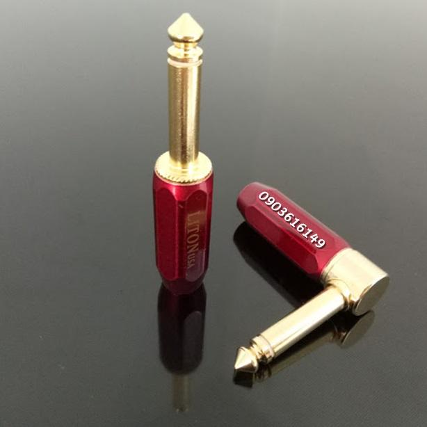 Combo 2 đầu hàn Jack 6ly Liton đỏ cong + thẳng