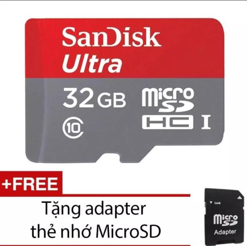 Thẻ nhớ MicroSDHC SanDisk Ultra 32GB Class 10 U1 kèm adapter